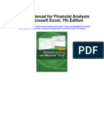Instant Download Solution Manual For Financial Analysis With Microsoft Excel 7th Edition PDF Scribd