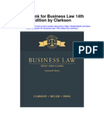 Instant Download Test Bank For Business Law 14th Edition by Clarkson PDF Scribd