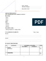 Lesson Plan For Pronunciation