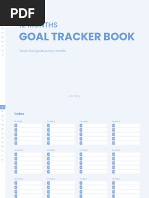 12 Months Monthly Tracker (White Tab)