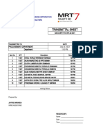 Transmittal RR Ts DR Summary