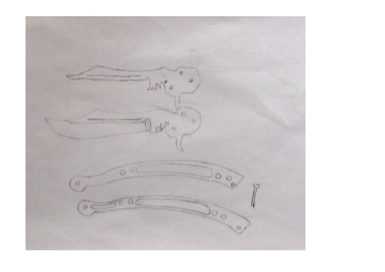 CS GO Butterfly knife Template PDF