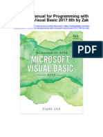 Instant download Solution Manual for Programming With Microsoft Visual Basic 2017 8th by Zak pdf scribd