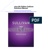 Instant Download Precalculus 9th Edition Sullivan Solutions Manual PDF Scribd