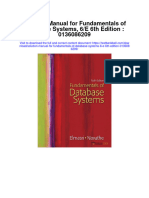 Instant Download Solution Manual For Fundamentals of Database Systems 6 e 6th Edition 0136086209 PDF Scribd