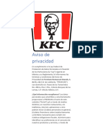 KFC Aviso de Privacida