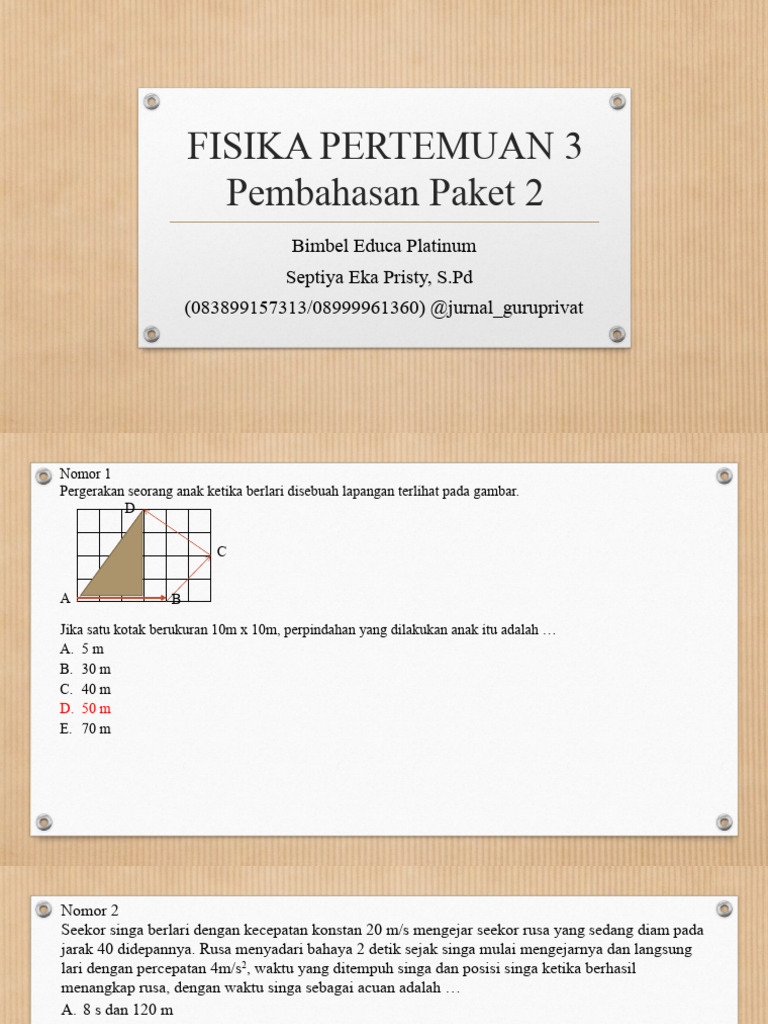 Fisika Pertemuan 3 Paket 2 2023 | PDF | Metode & Bahan Ajar