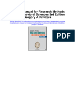 Instant Download Solution Manual For Research Methods For The Behavioral Sciences 3rd Edition Gregory J Privitera PDF Scribd
