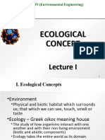 Lecture 3. ECOLOGICAL Concept