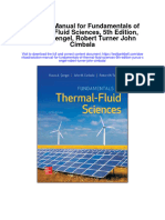 Instant Download Solution Manual For Fundamentals of Thermal Fluid Sciences 5th Edition Yunus Cengel Robert Turner John Cimbala PDF Scribd