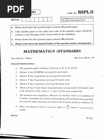 Maths - Prelim Paper