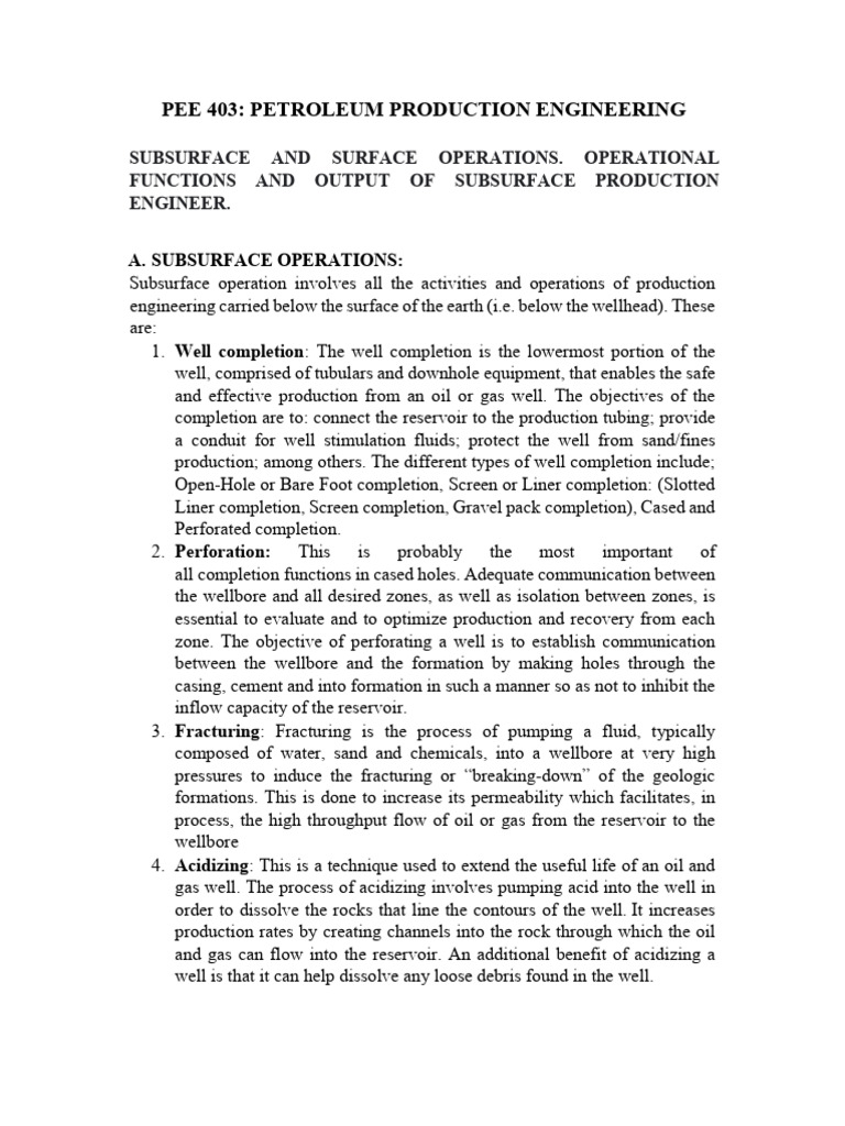 Petroleum Production Engineering Overview | PDF | Pipeline Transport ...