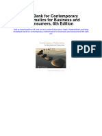 Full Download Test Bank For Contemporary Mathematics For Business and Consumers 8th Edition PDF Free