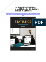 Instant Download Solution Manual For Statistics Principles and Methods 8th Edition Richard A Johnson PDF Scribd