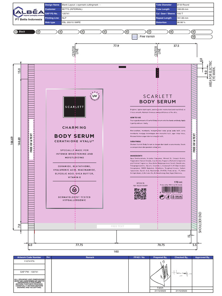 110741PA - SCARLETT - Body Serum - Layout - + - Eyemark - Cuttingmark | PDF