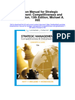 Instant Download Solution Manual For Strategic Management Competitiveness and Globalization 13th Edition Michael A Hitt PDF Scribd