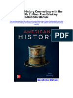 Instant Download American History Connecting With The Past 15th Edition Alan Brinkley Solutions Manual PDF Scribd