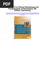 Instant Download Test Bank For Clinical Hematology and Fundamentals of Hemostasis 5th Edition Harmening PDF Scribd