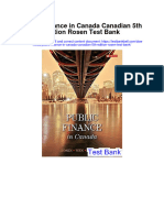 Instant Download Public Finance in Canada Canadian 5th Edition Rosen Test Bank PDF Scribd