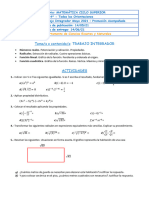 Matemática Ciclo Superior 4°año - Promoción Acompañada - Trabajo Integrador Mayo 2021
