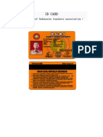 ID CARD Republic of Indonesia Teachers Association