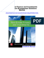 Instant Download Real Estate Finance and Investments 15th Edition Brueggeman Solutions Manual PDF Scribd