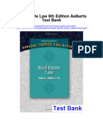 Instant Download Real Estate Law 9th Edition Aalberts Test Bank PDF Scribd