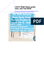 Instant Download Ati 2020 2019 Teas Study Guide Review and Test Bank PDF Scribd