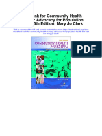 Instant Download Test Bank For Community Health Nursing Advocacy For Population Health 5th Edition Mary Jo Clark PDF Scribd