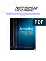 Instant Download Solution Manual For Accounting For Decision Making and Control 7th Edition by Zimmerman PDF Scribd