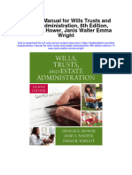 Instant Download Solution Manual For Wills Trusts and Estate Administration 8th Edition Dennis R Hower Janis Walter Emma Wright PDF Scribd