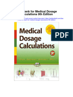 Instant Download Test Bank For Medical Dosage Calculations 9th Edition PDF Full