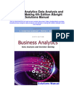 Instant Download Business Analytics Data Analysis and Decision Making 6th Edition Albright Solutions Manual PDF Scribd