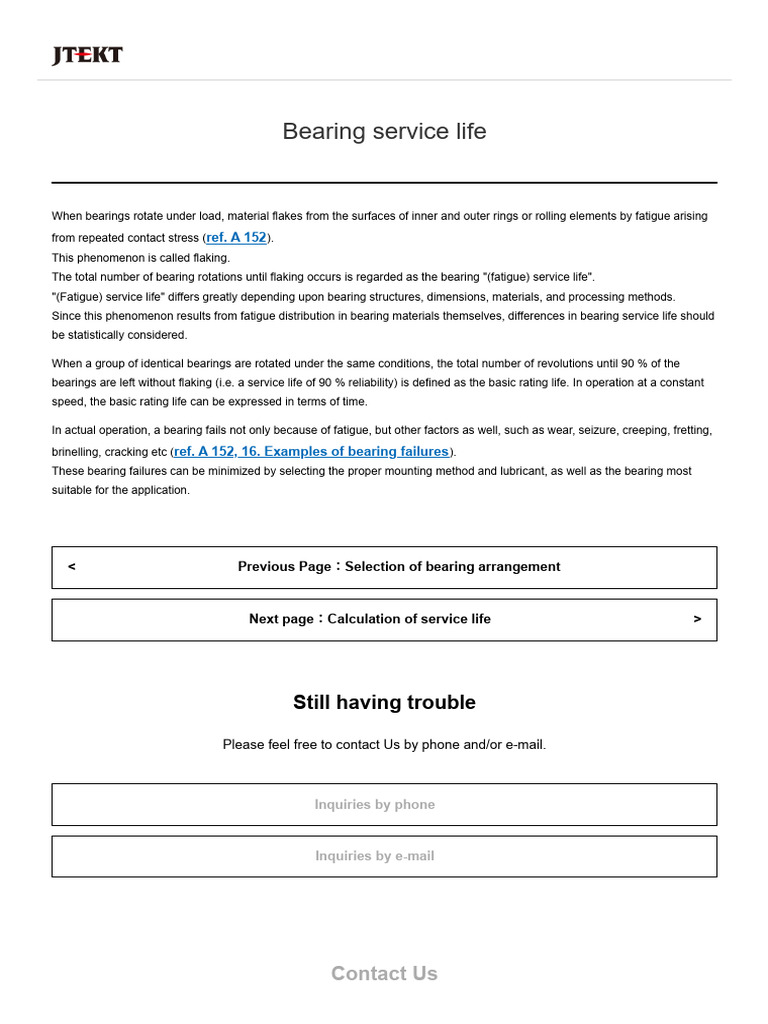 Bearing service life _ Basic Bearing Knowledge PDF Bearing