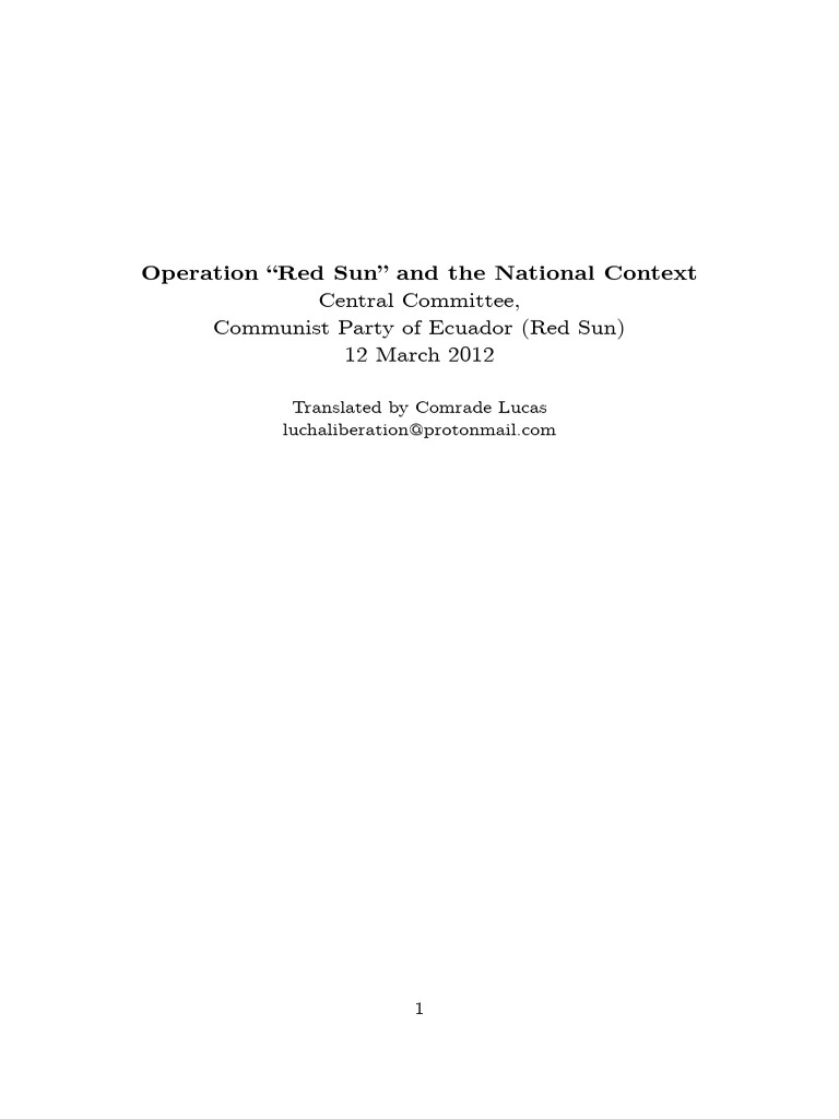 Operation red sun and the national context pdf