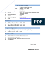 Daftar Riwayat Hidup Fadil