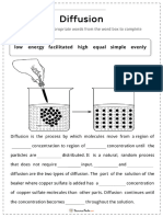 Diffusion Worksheet