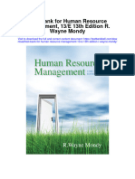 Instant Download Test Bank For Human Resource Management 13 e 13th Edition R Wayne Mondy PDF Ebook