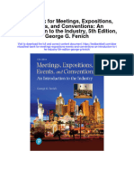 Instant Download Test Bank For Meetings Expositions Events and Conventions An Introduction To The Industry 5th Edition George G Fenich PDF Full