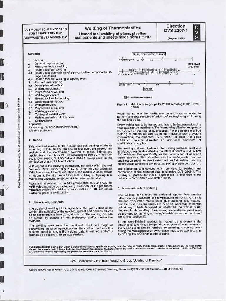 DVS 2207 1 For Butt Fusion Welding | PDF
