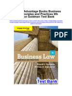 Instant Download Cengage Advantage Books Business Law Principles and Practices 9th Edition Goldman Test Bank PDF Scribd