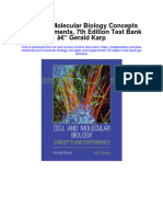 Instant Download Cell and Molecular Biology Concepts and Experiments 7th Edition Test Bank Gerald Karp PDF Scribd