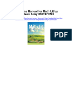 Instant Download Solutions Manual For Math Lit by Kathleen Almy 0321970292 PDF Scribd
