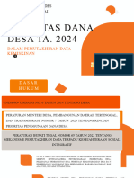 Prioritas Dana Desa Untuk Dtks Ta. 2024