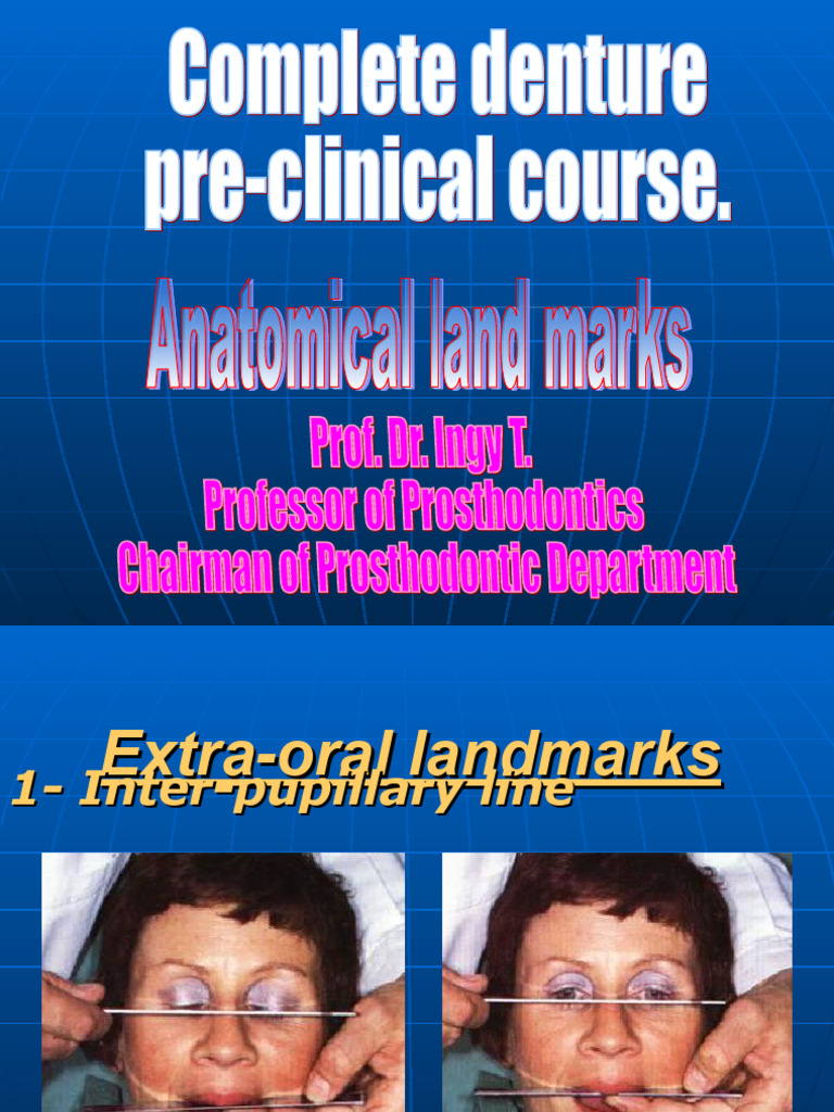 Key Extra-Oral Landmarks for Prosthetics | PDF | Foreign Language ...
