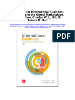 Instant Download Test Bank For International Business Competing in The Global Marketplace 12th Edition Charles W L Hill G Tomas M Hult PDF Ebook