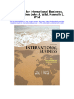 Instant Download Test Bank For International Business 7 e 7th Edition John J Wild Kenneth L Wild PDF Ebook