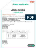 DPP - Acid, Base and Salts (Prashant Kirad)