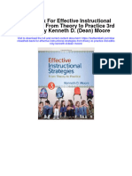 Full Download Test Bank For Effective Instructional Strategies From Theory To Practice 3rd Edition by Kenneth D Dean Moore PDF Free