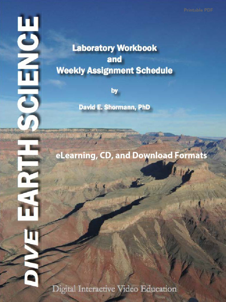 Printable Dive Earth Science Lab Workbook Pdf